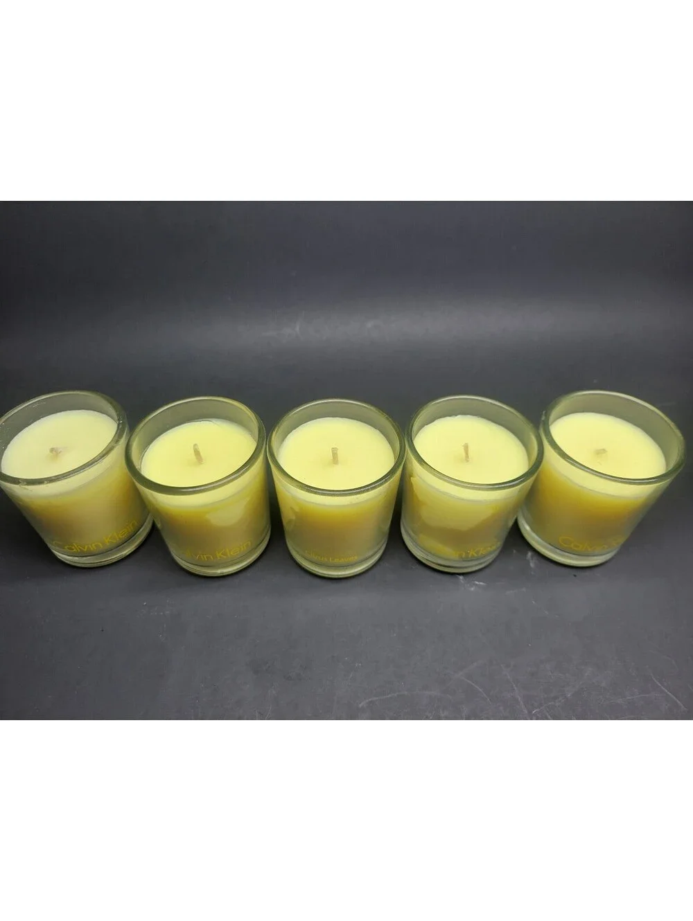 5 x Calvin Klein Jar Candle CITRUS LEAVES Scented Mini Travel Size 1.9oz each